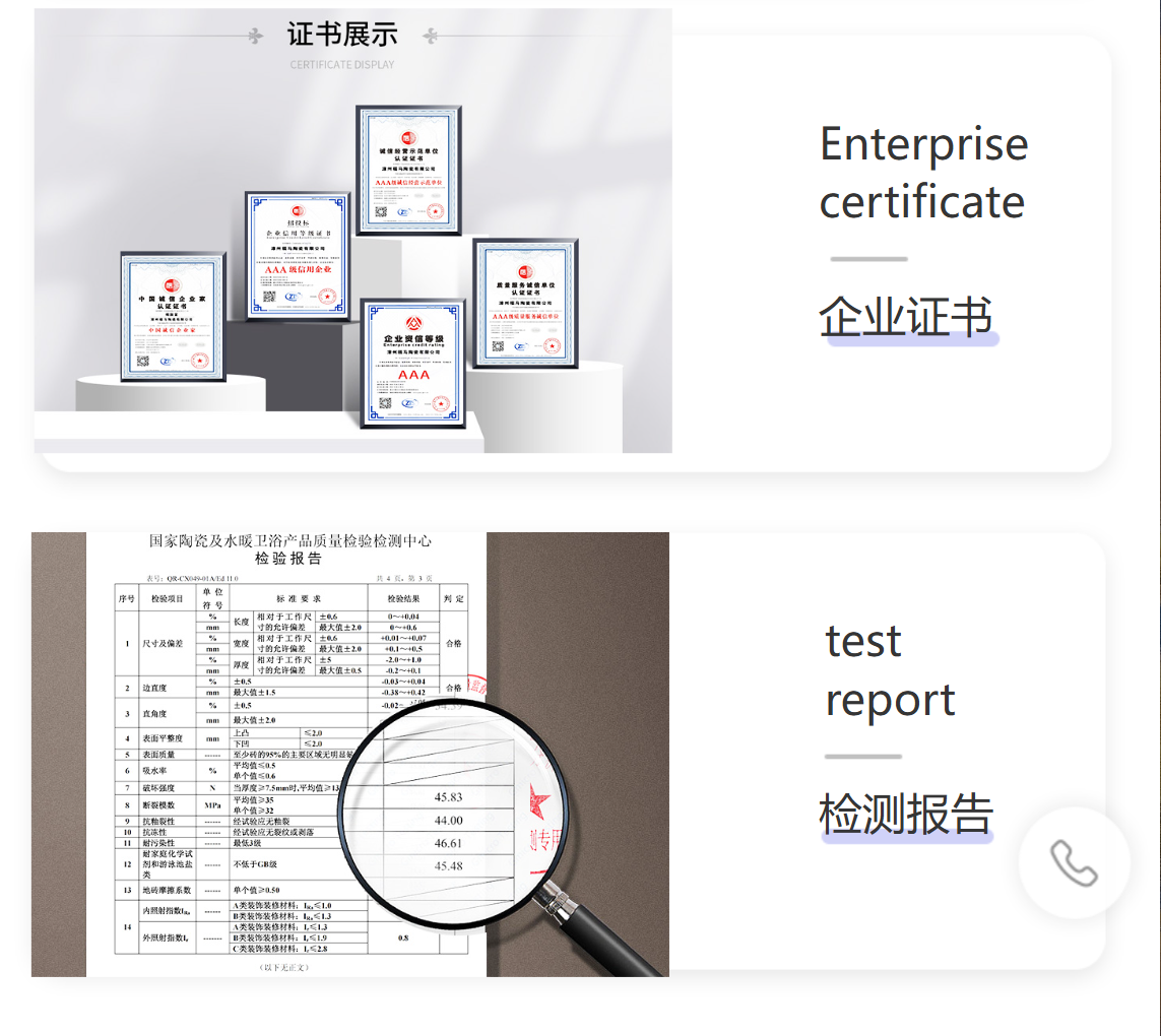 FEIFEI certificate and test report